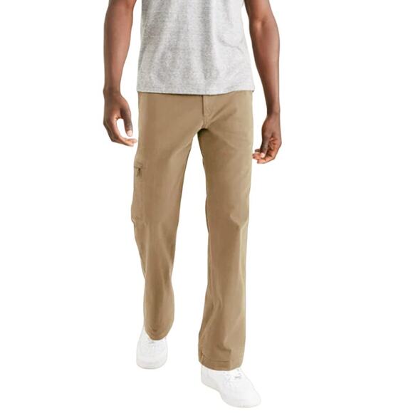 Dockers Men's Khaki Cotton Blend Smart 360 Flex Straight‎ Cargo Pants Size 38 - Picture 1 of 11